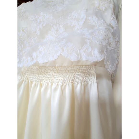 Vintage Christian Dior Silk Blend Nightgown W Lace Cream Size 36 - Picture 4 of 16